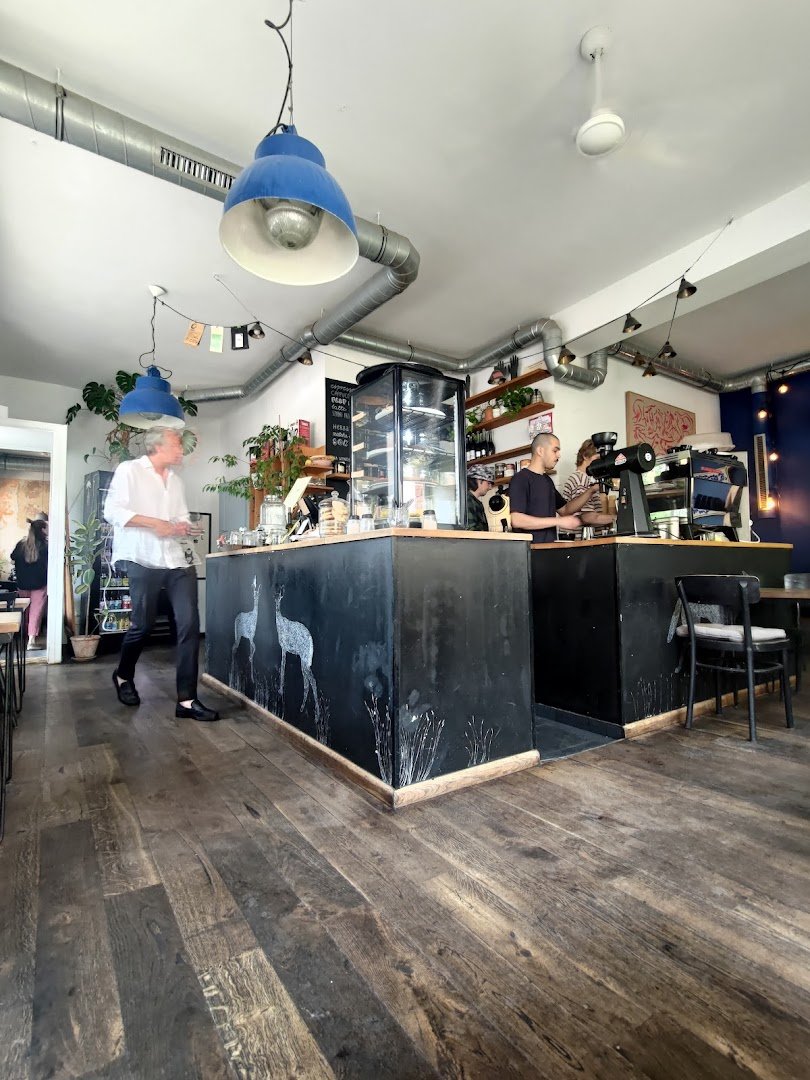 Interior of Secret Life Cafe, specialty coffee shop in Warsaw