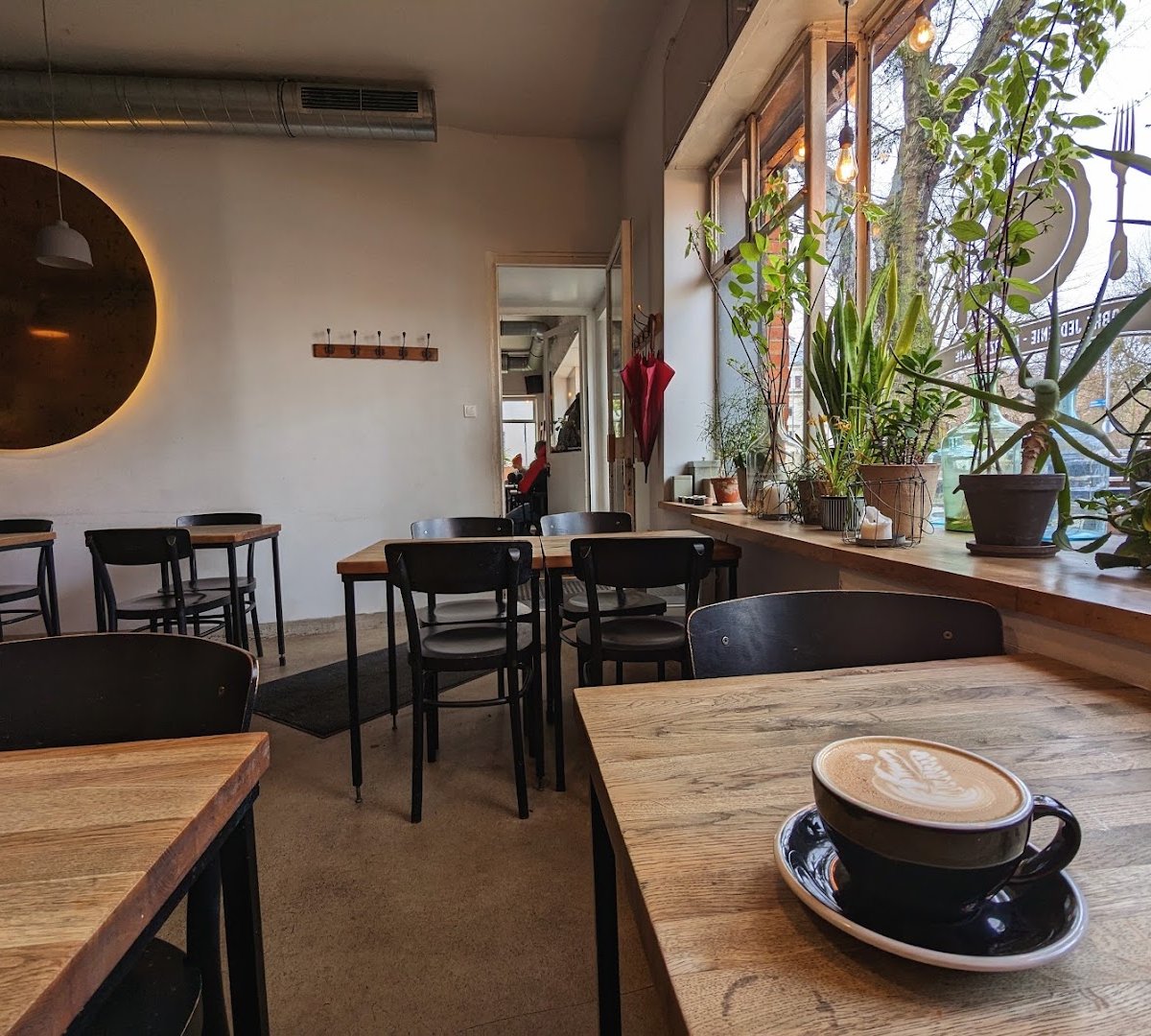 Interior of Secret Life Cafe, specialty coffee shop in Warsaw