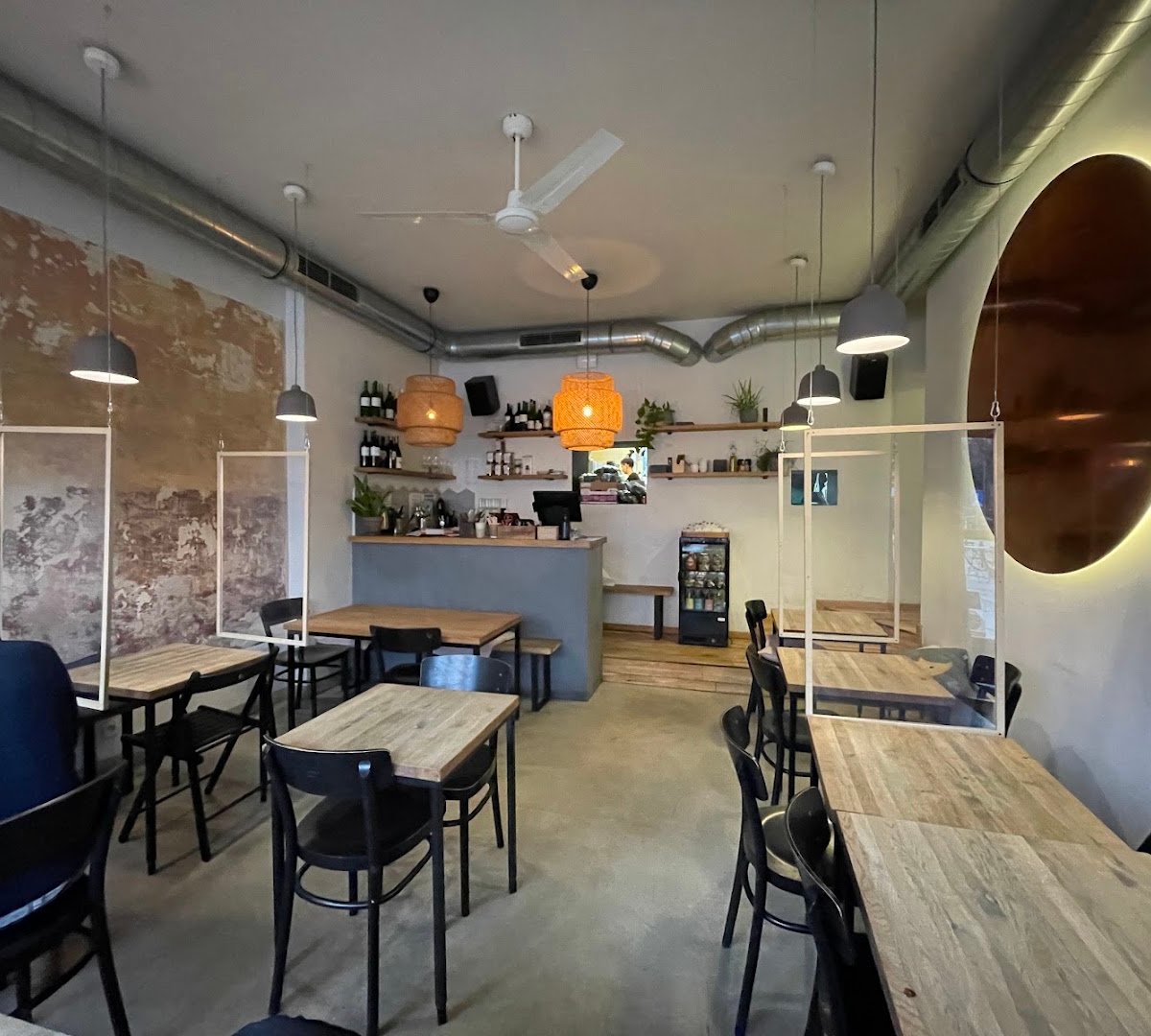Interior of Secret Life Cafe, specialty coffee shop in Warsaw