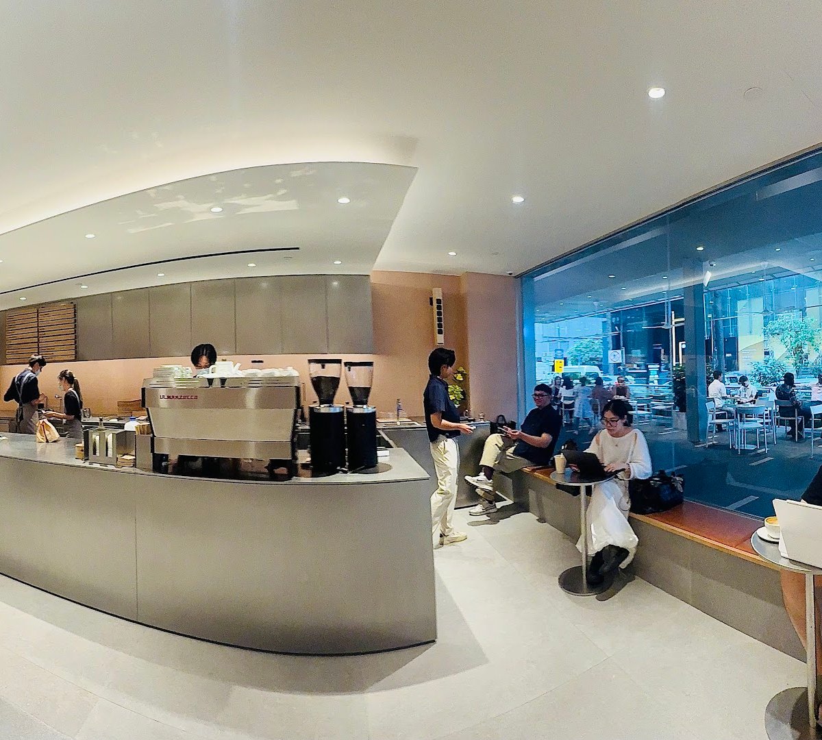 Interior of Blue Bottle Coffee, specialty coffee shop in Singapore