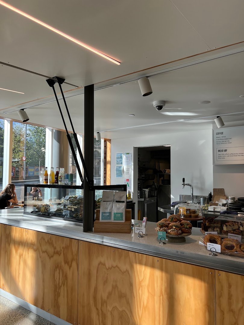 Interior of Mojo, specialty coffee shop in Auckland