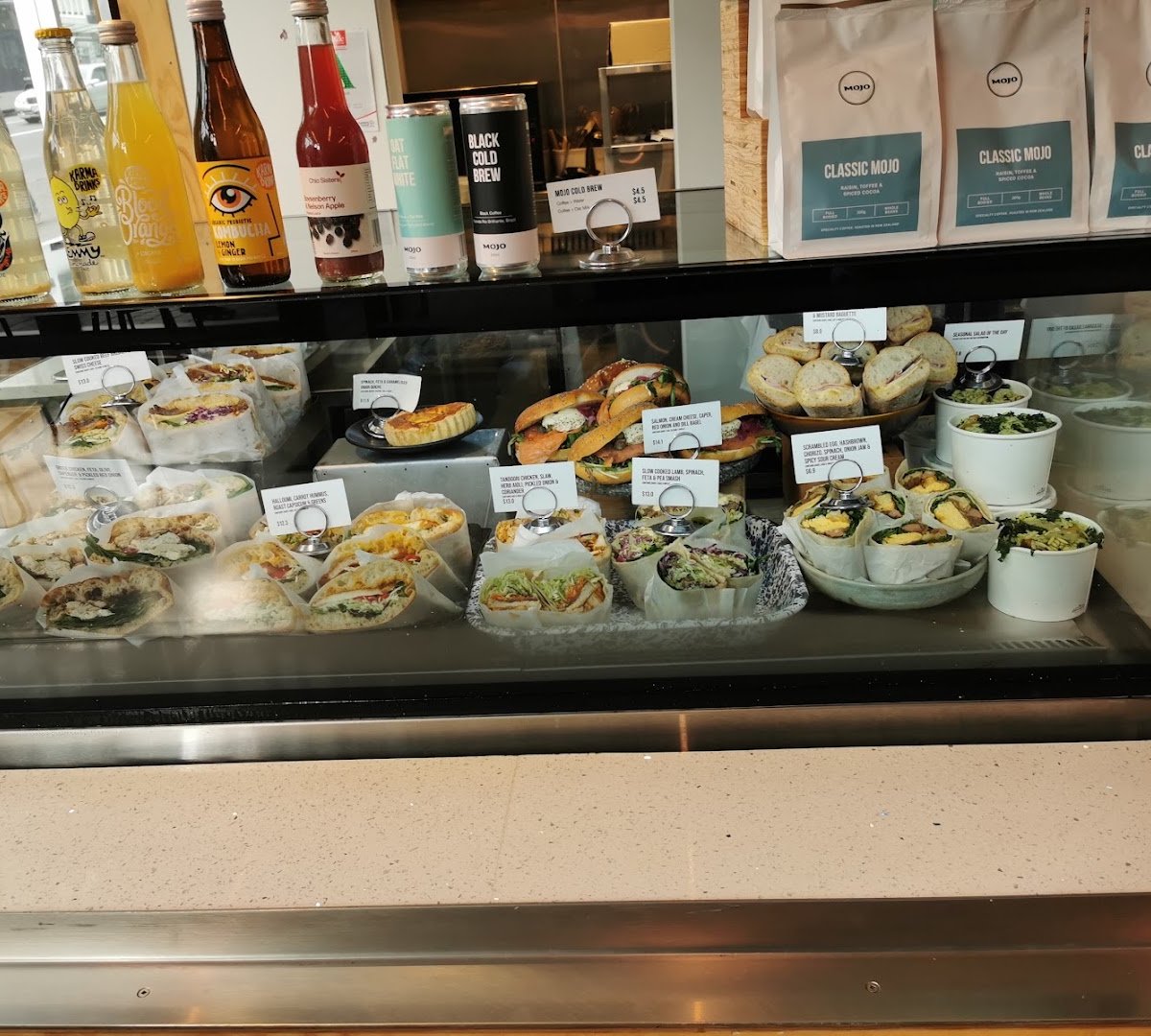 Interior of Mojo, specialty coffee shop in Auckland