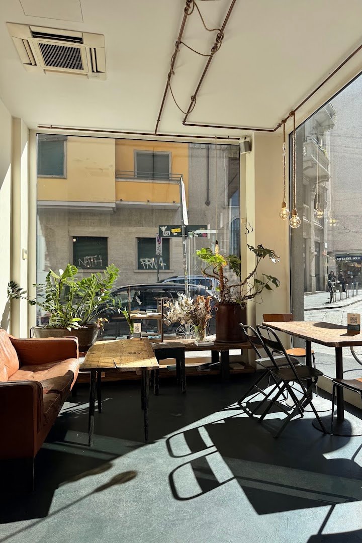 Interior of Hygge, specialty coffee shop in Milan
