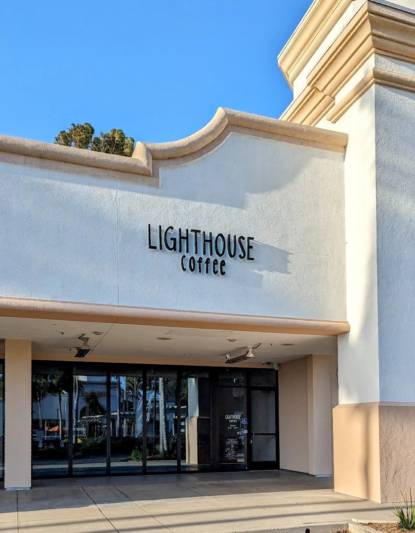 Storefront of Lighthouse Coffee, specialty coffee shop in Santa Barbara