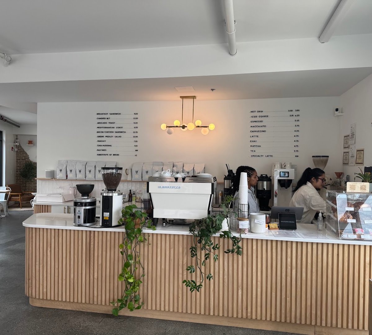 Interior of Vessel Coffee Collective, specialty coffee shop in Philadelphia