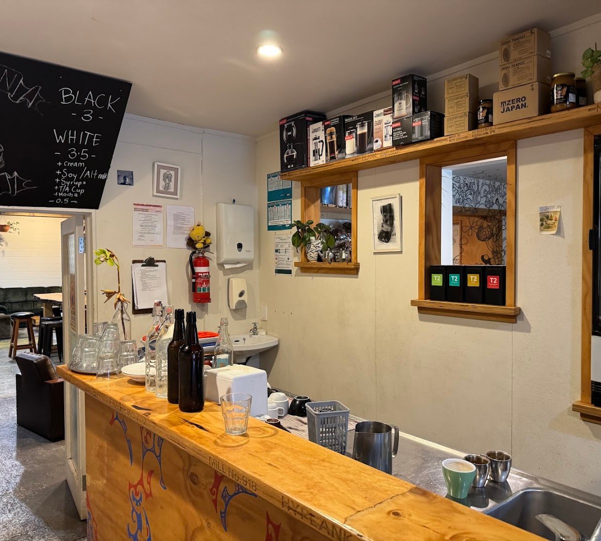 Interior of Raglan Roast Coffee, specialty coffee shop in Wellington