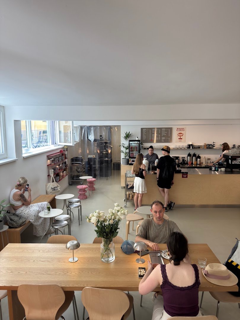 Interior of FUKA, specialty coffee shop in Belgrade