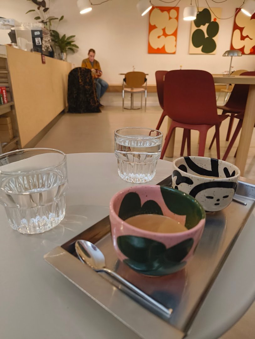 Interior of FUKA, specialty coffee shop in Belgrade