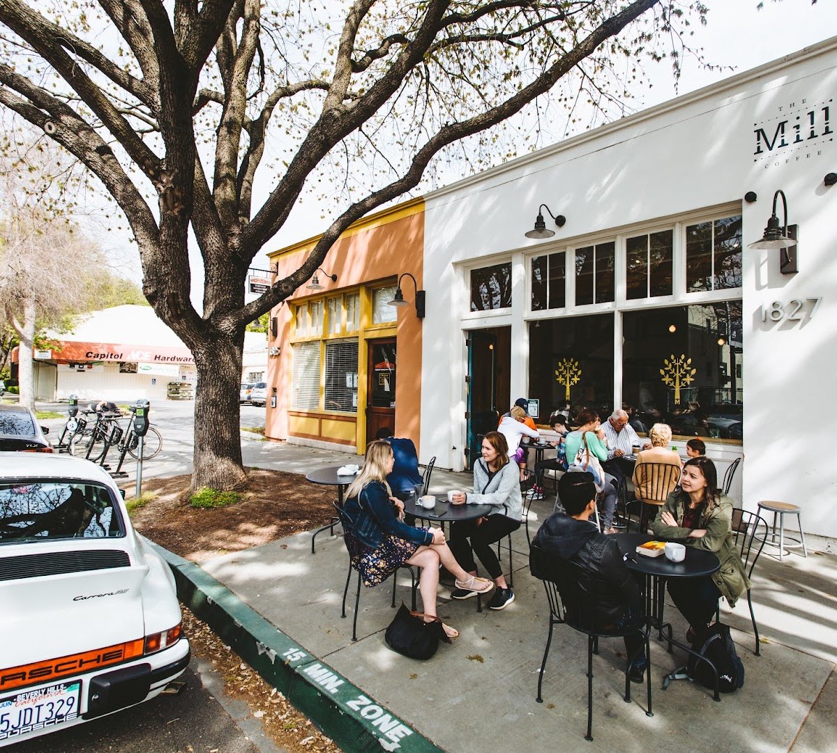 Storefront of The Mill, specialty coffee shop in Sacramento