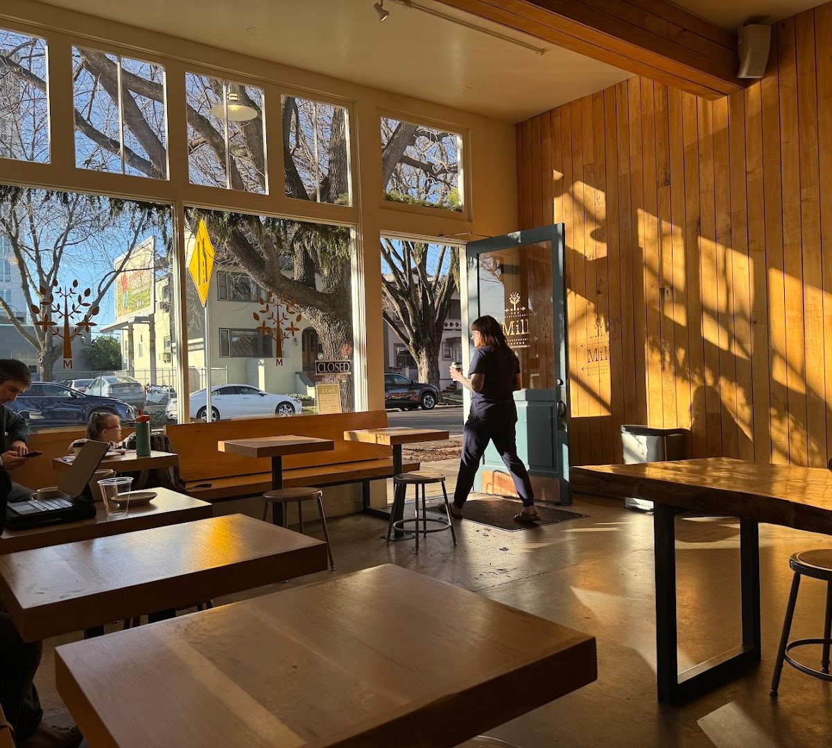 Interior of The Mill, specialty coffee shop in Sacramento