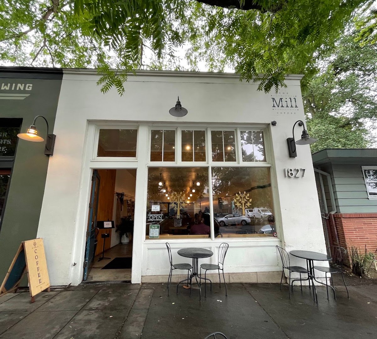 Storefront of The Mill, specialty coffee shop in Sacramento
