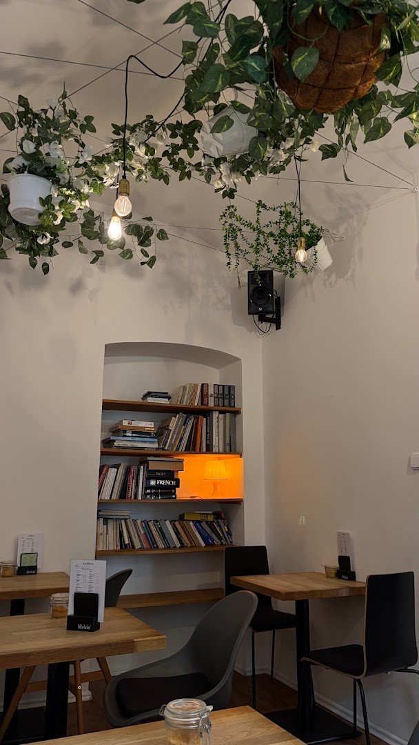 Interior of Kofárna Újezd, specialty coffee shop in Prague