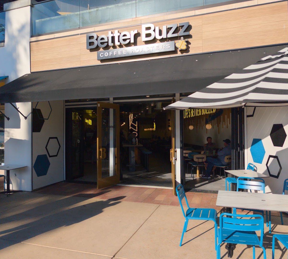 Storefront of Better Buzz Coffee Coronado, specialty coffee shop in San Diego