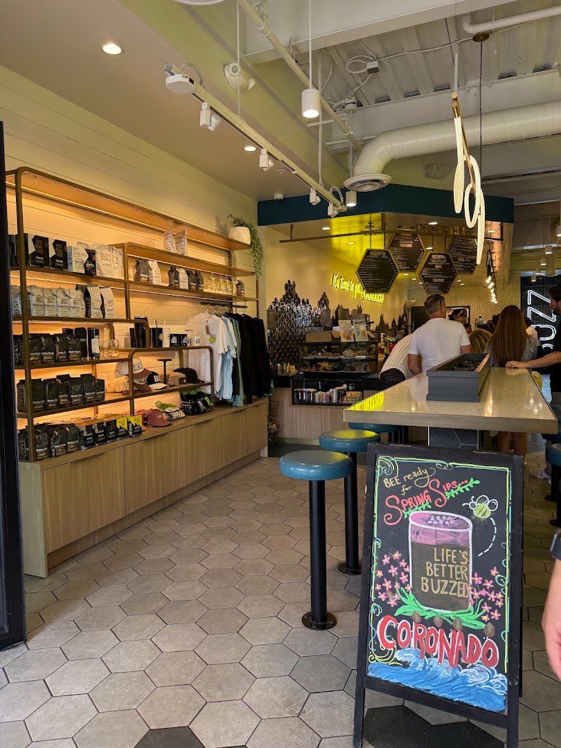 Interior of Better Buzz Coffee Coronado, specialty coffee shop in San Diego
