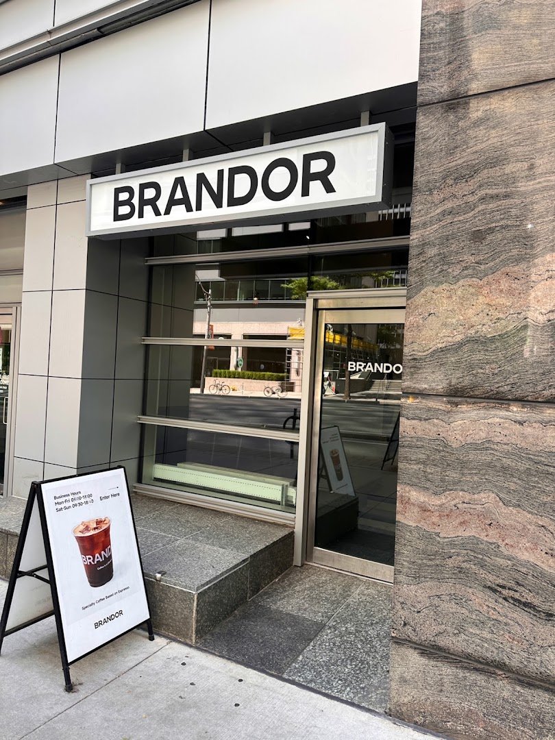 Storefront of BRANDOR COFFEE, specialty coffee shop in Toronto