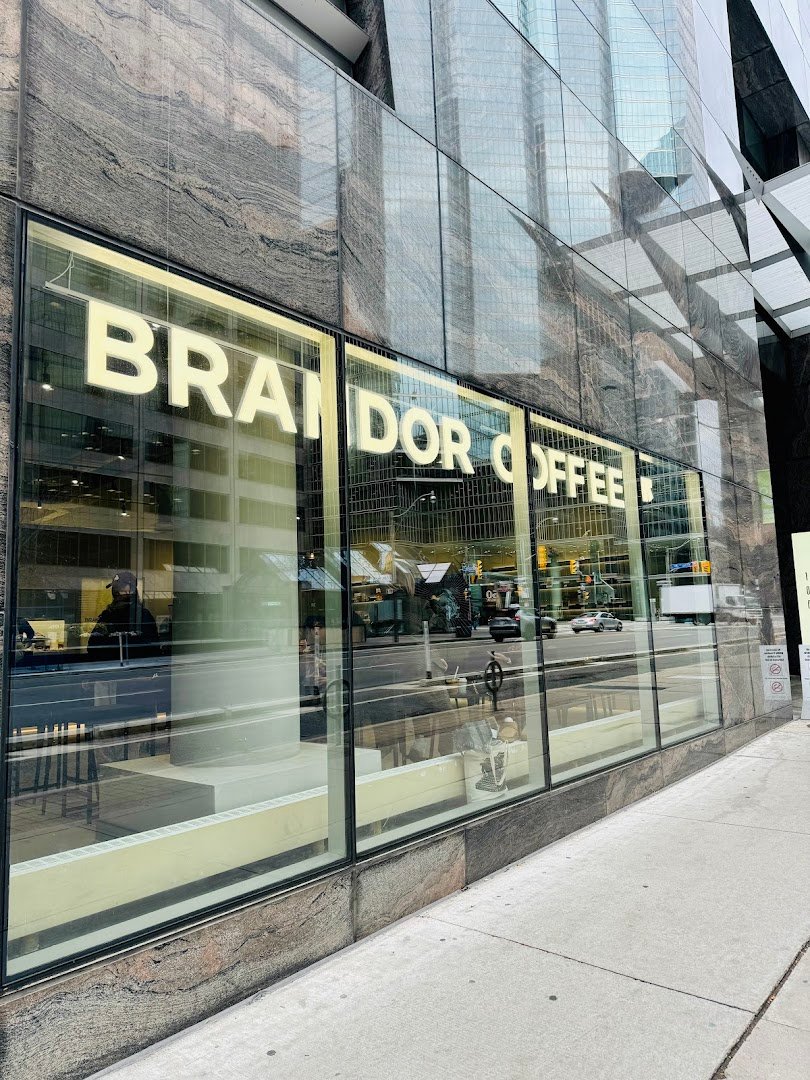 Storefront of BRANDOR COFFEE, specialty coffee shop in Toronto