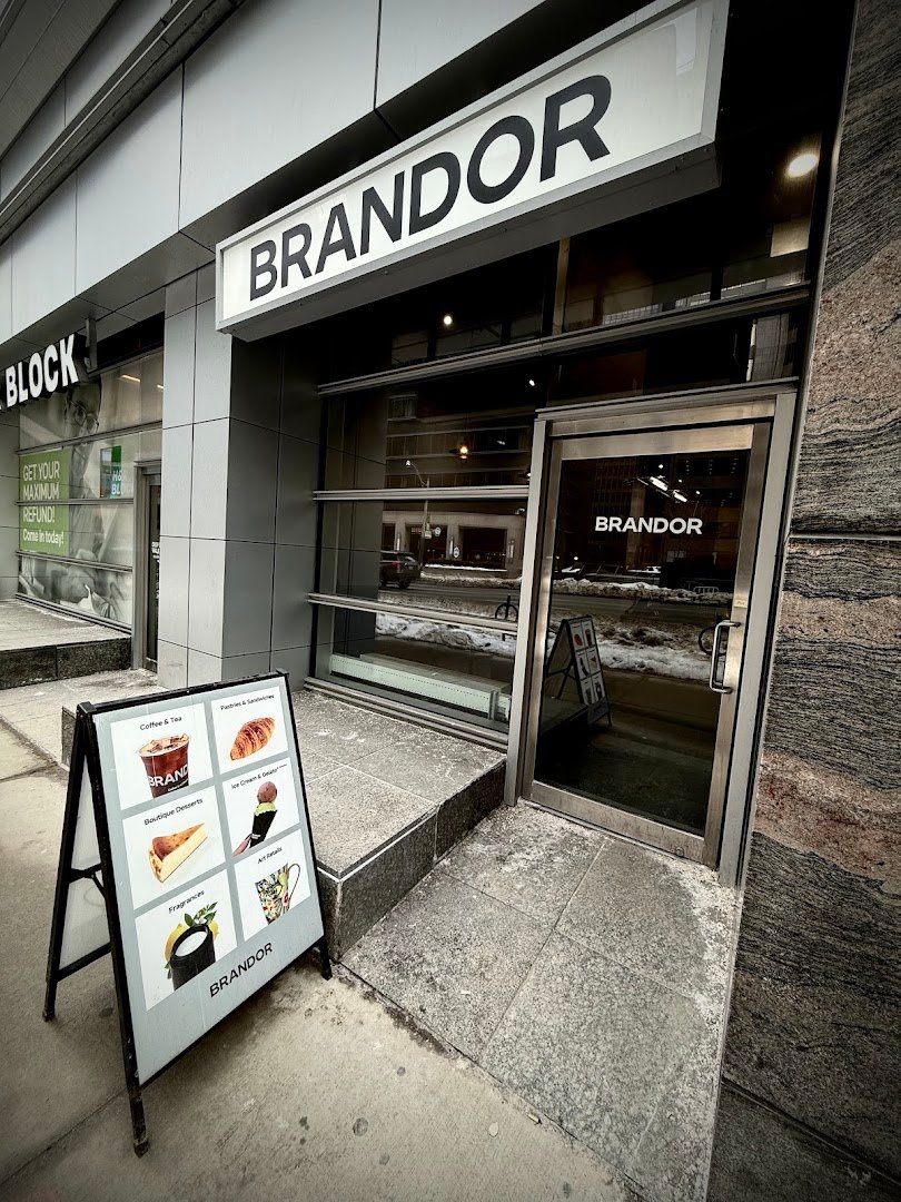 Storefront of BRANDOR COFFEE, specialty coffee shop in Toronto