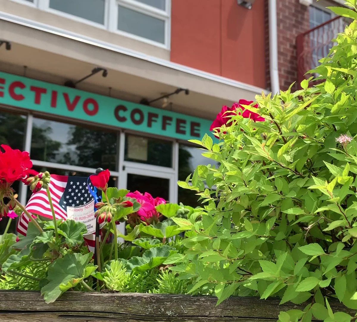 Storefront of Colectivo Coffee Swan Blvd., specialty coffee shop in Milwaukee