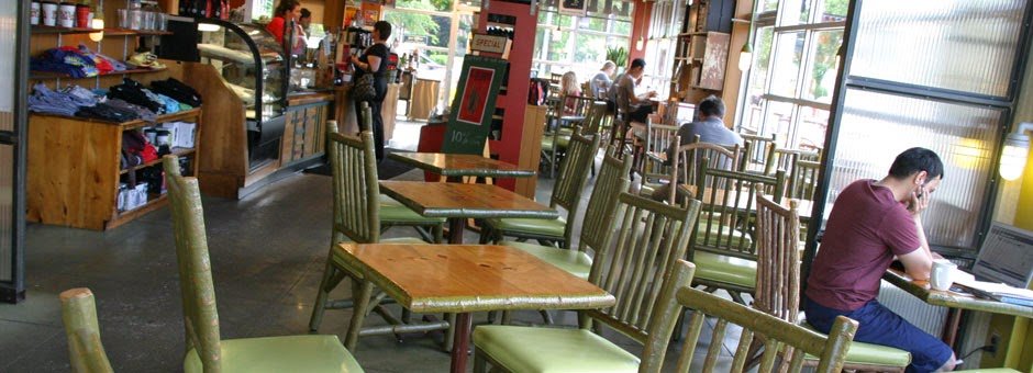 Interior of Colectivo Coffee Swan Blvd., specialty coffee shop in Milwaukee