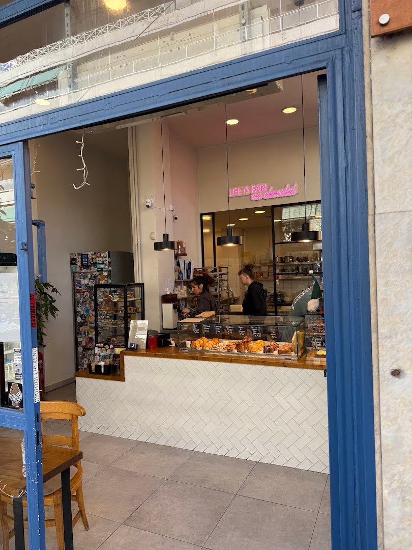 Interior of Fika coffee & croissant, specialty coffee shop in Athens