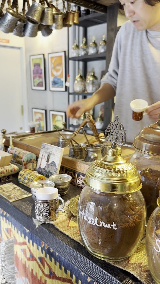 Interior of The Mosque Coffee, specialty coffee shop in Tokyo