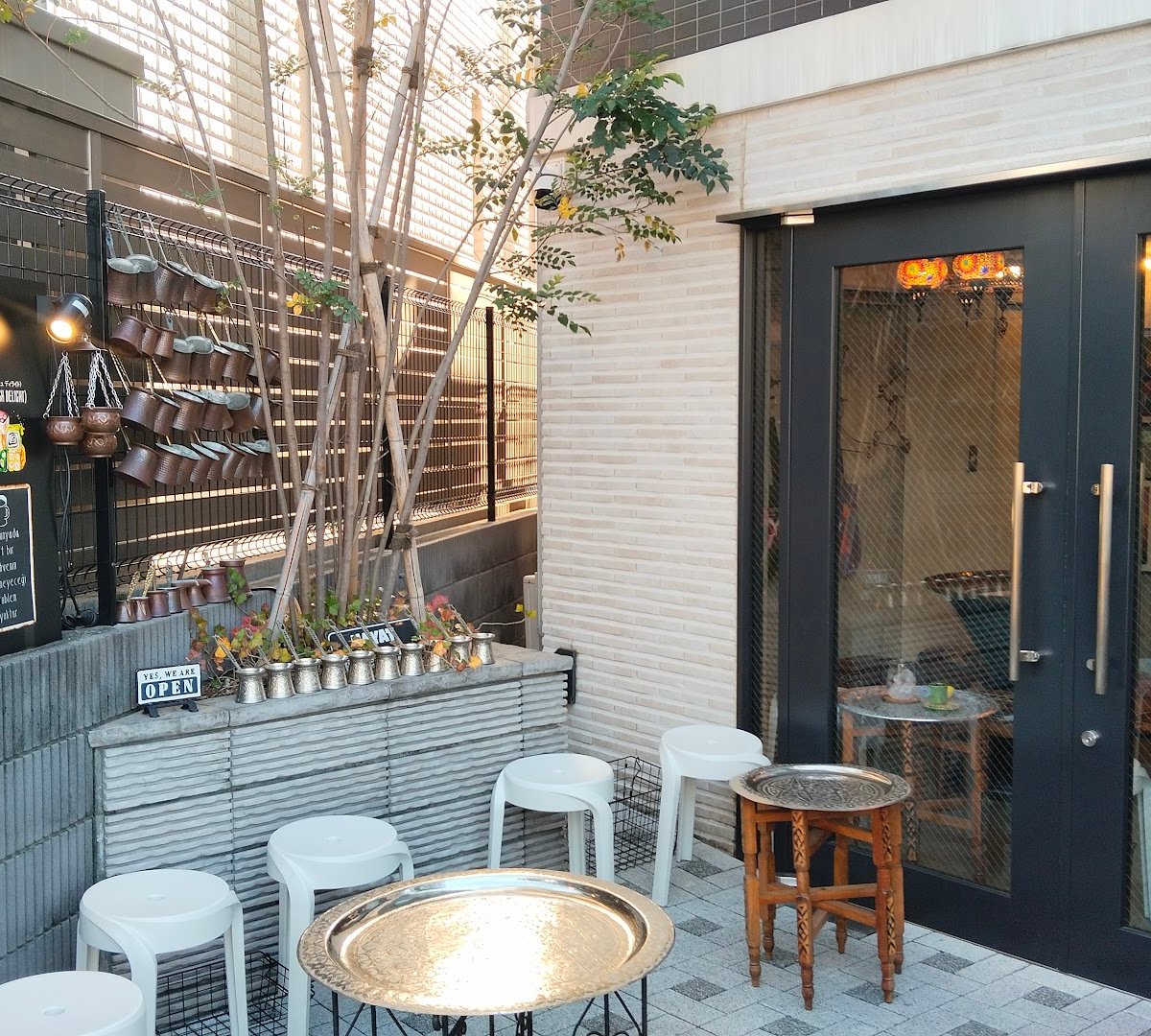 Storefront of The Mosque Coffee, specialty coffee shop in Tokyo
