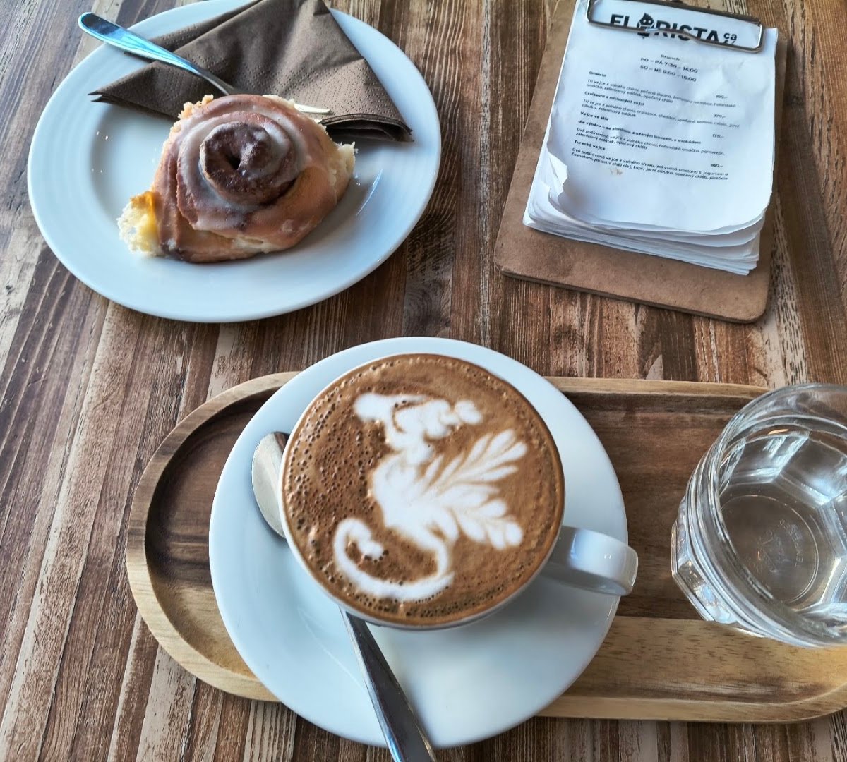 Coffee at Florista Café, specialty coffee shop in Prague