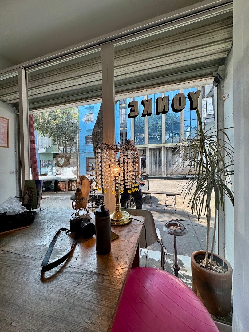 Interior of Yonke, specialty coffee shop in Mexico City