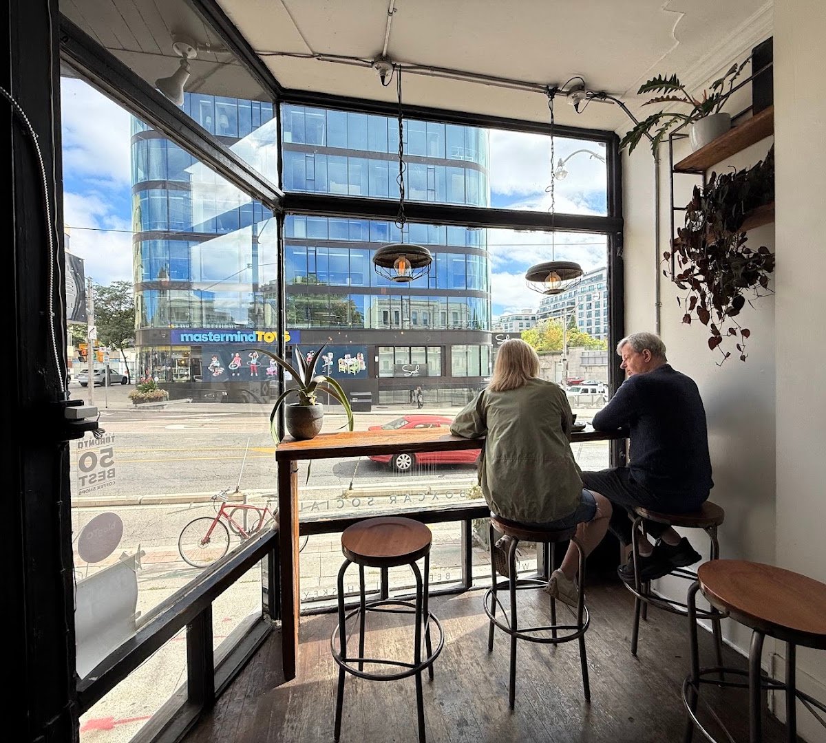 Interior of Boxcar Social, specialty coffee shop in Toronto