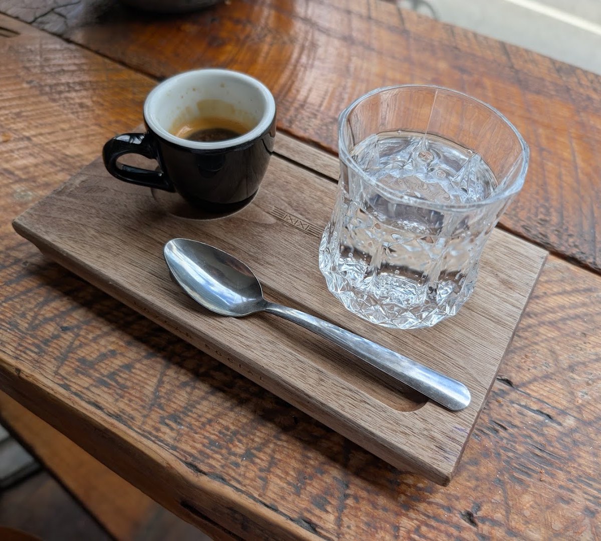 Coffee at Boxcar Social, specialty coffee shop in Toronto