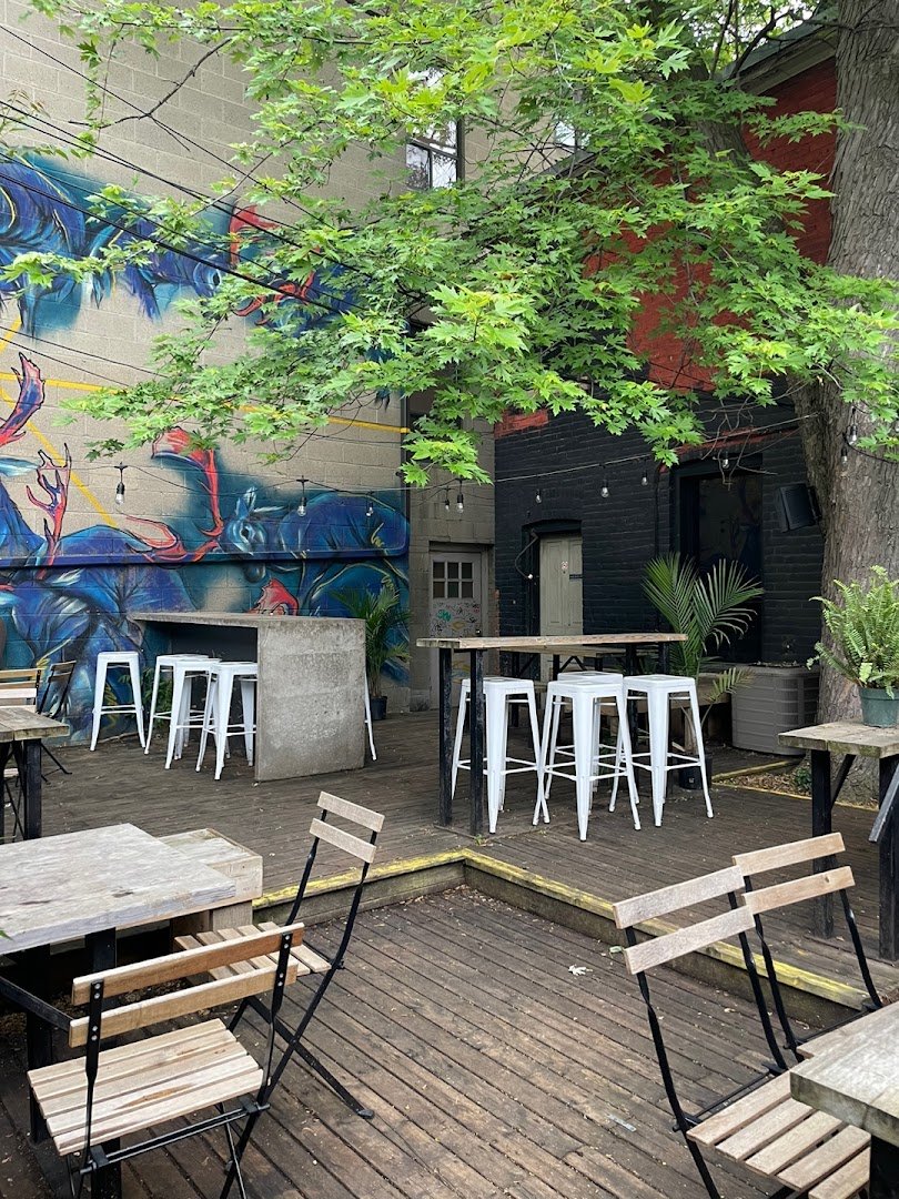 Storefront of Boxcar Social, specialty coffee shop in Toronto