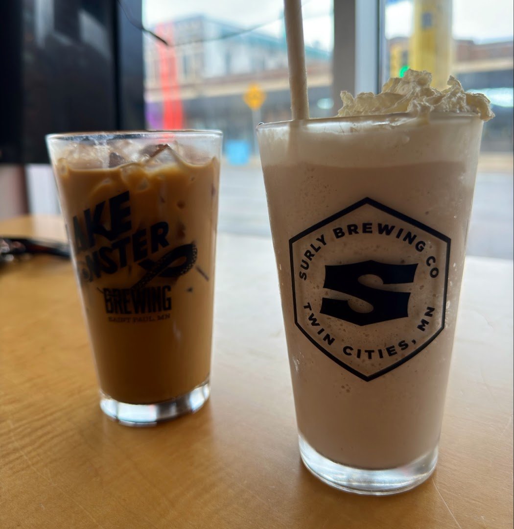 Coffee at Sisters' Sludge Coffee Cafe and Wine Bar, specialty coffee shop in Minneapolis