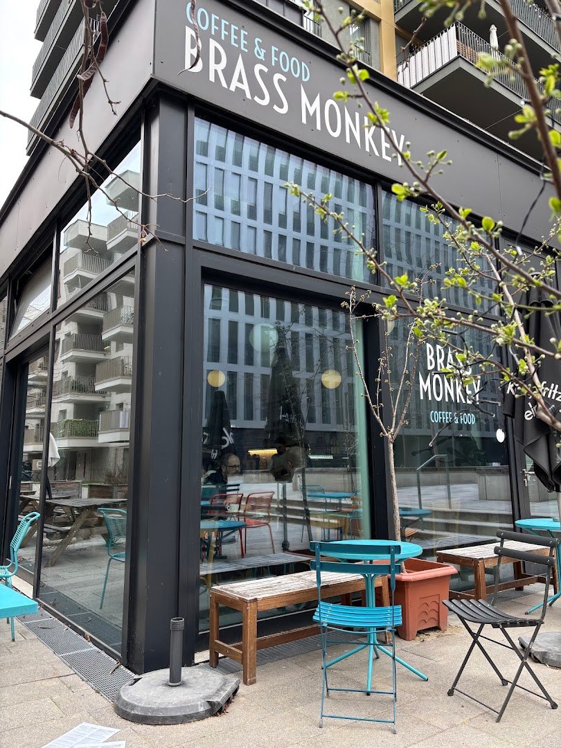Storefront of Brass Monkey, specialty coffee shop in Vienna