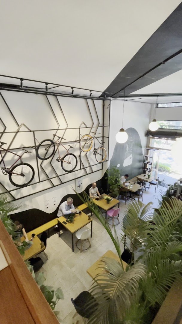 Interior of Blend Station coffee shop, specialty coffee shop in Mexico City