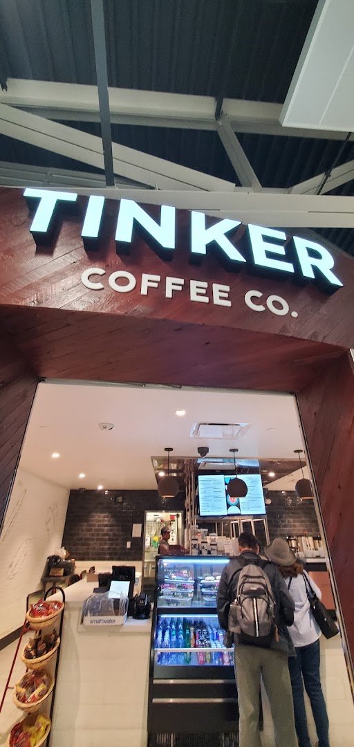 Storefront of Tinker Coffee Co., specialty coffee shop in Indianapolis