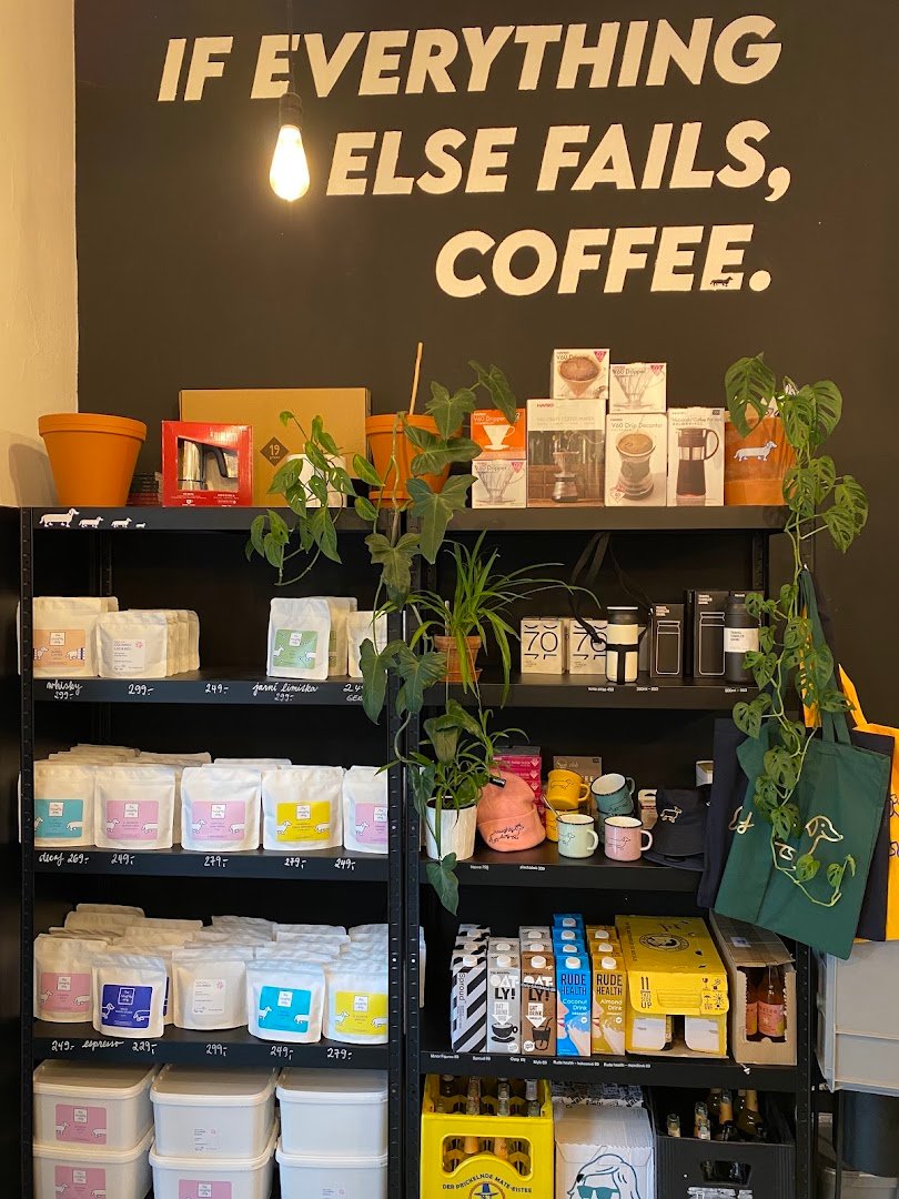 Interior of cafē borzoi, specialty coffee shop in Prague
