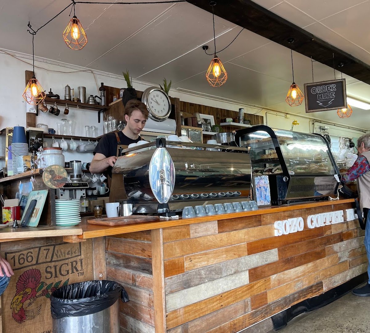 Interior of Sozo Coffee House, specialty coffee shop in Auckland
