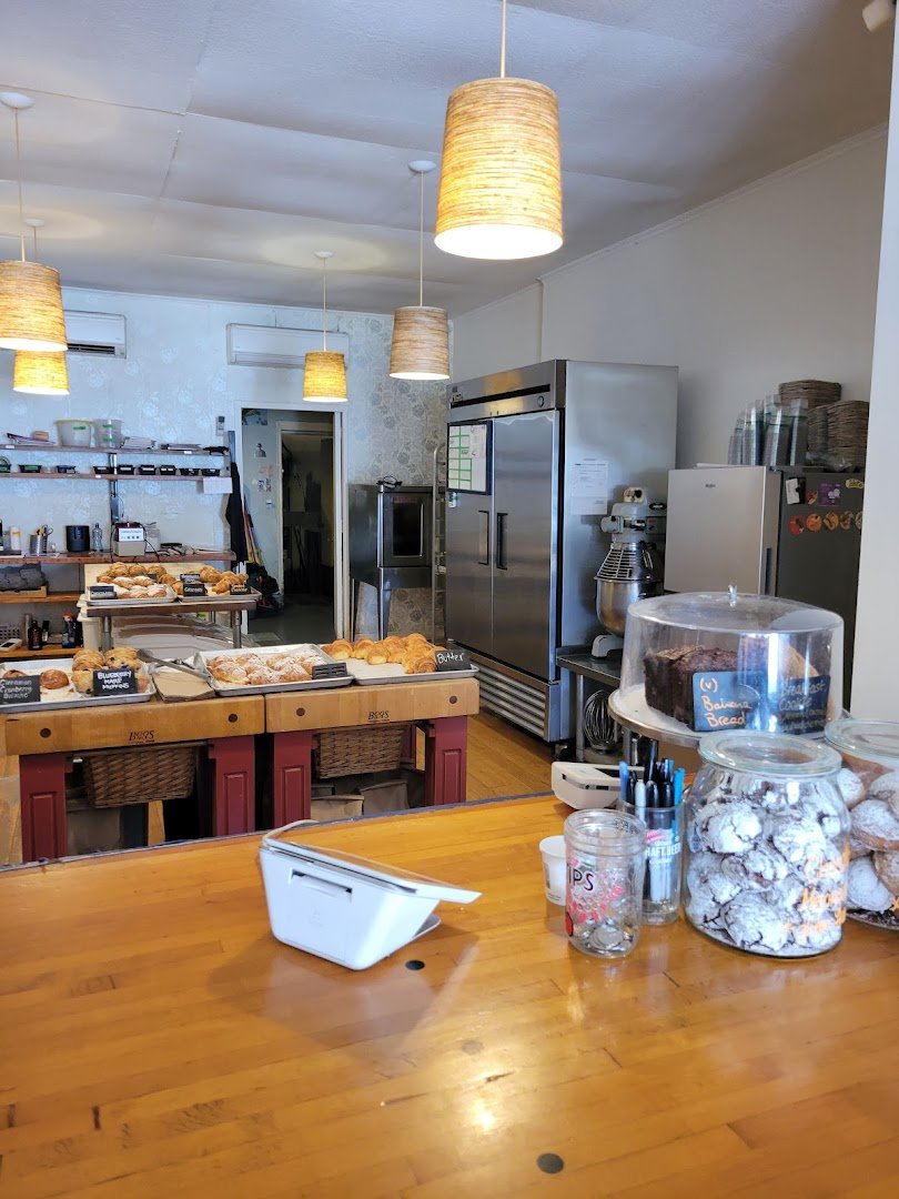 Interior of Cherry Bomb Coffee, specialty coffee shop in Toronto