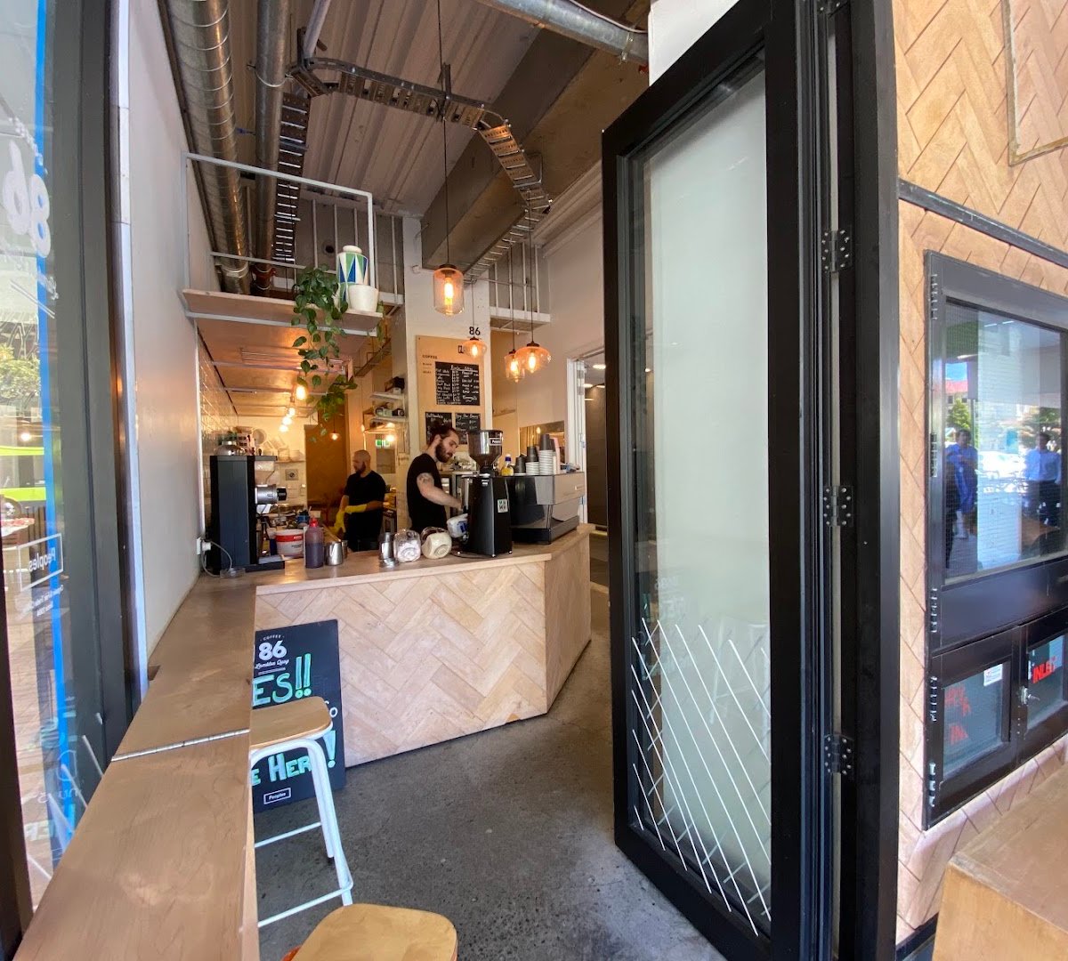 Interior of cafe CLOUD, specialty coffee shop in Wellington