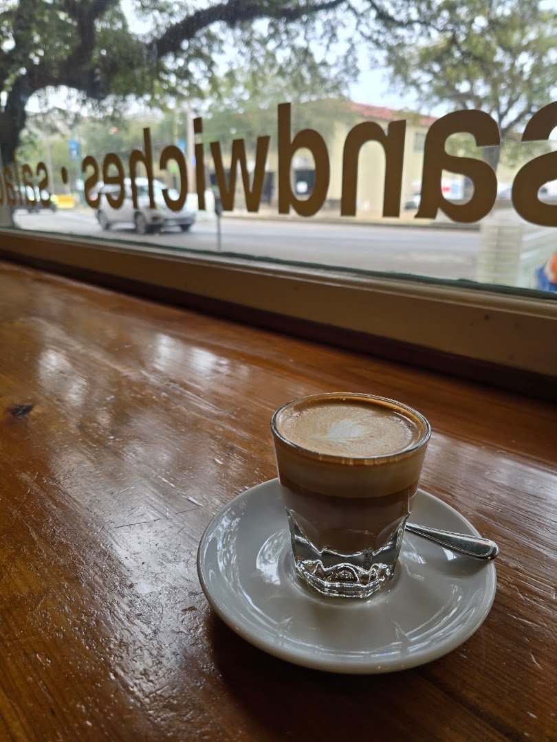 Coffee at avenue cafe, specialty coffee shop in New Orleans