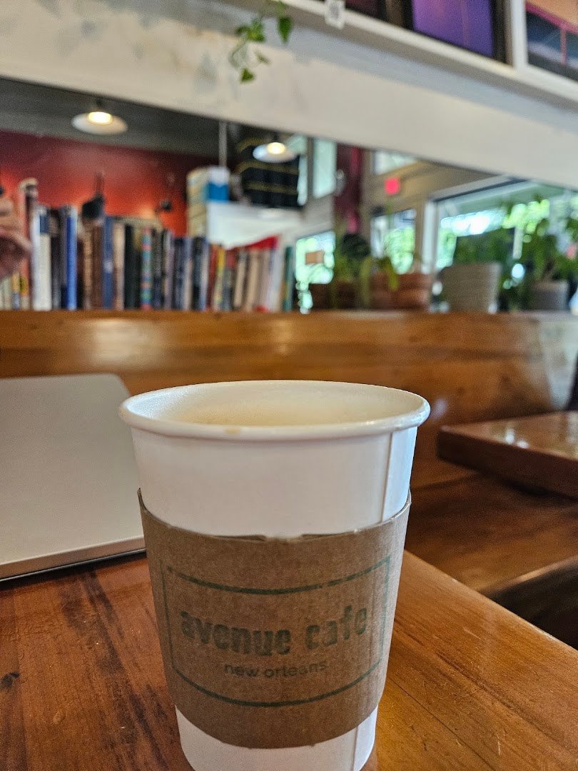 Coffee at avenue cafe, specialty coffee shop in New Orleans