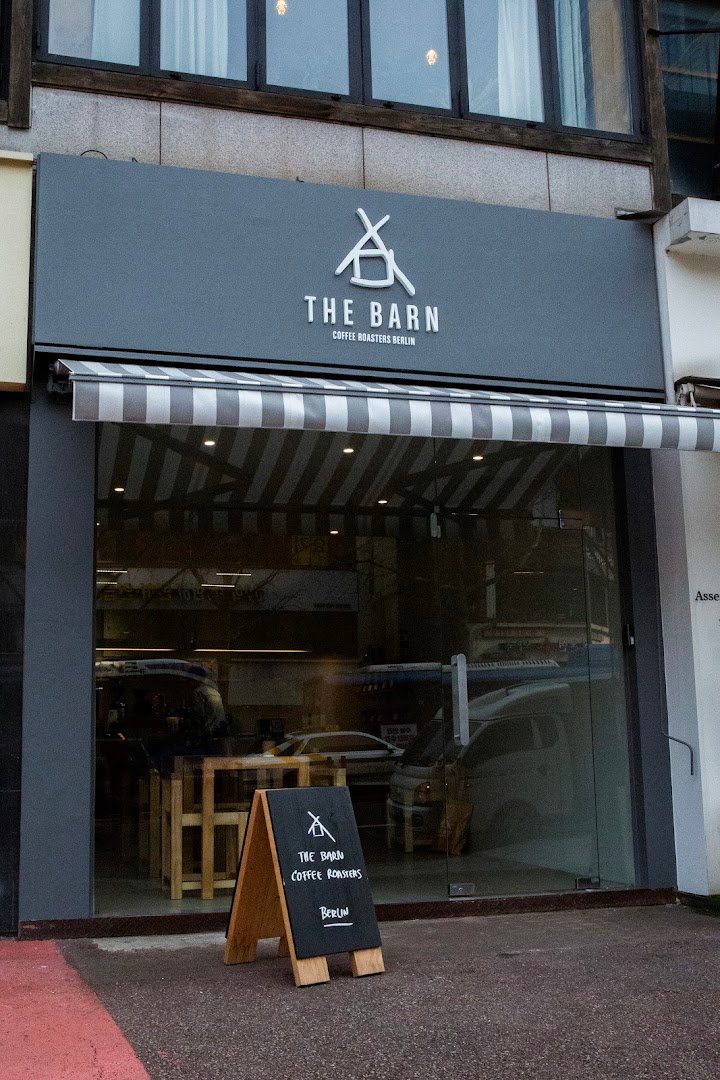 Storefront of THE BARN Café Chungdam, specialty coffee shop in Seoul
