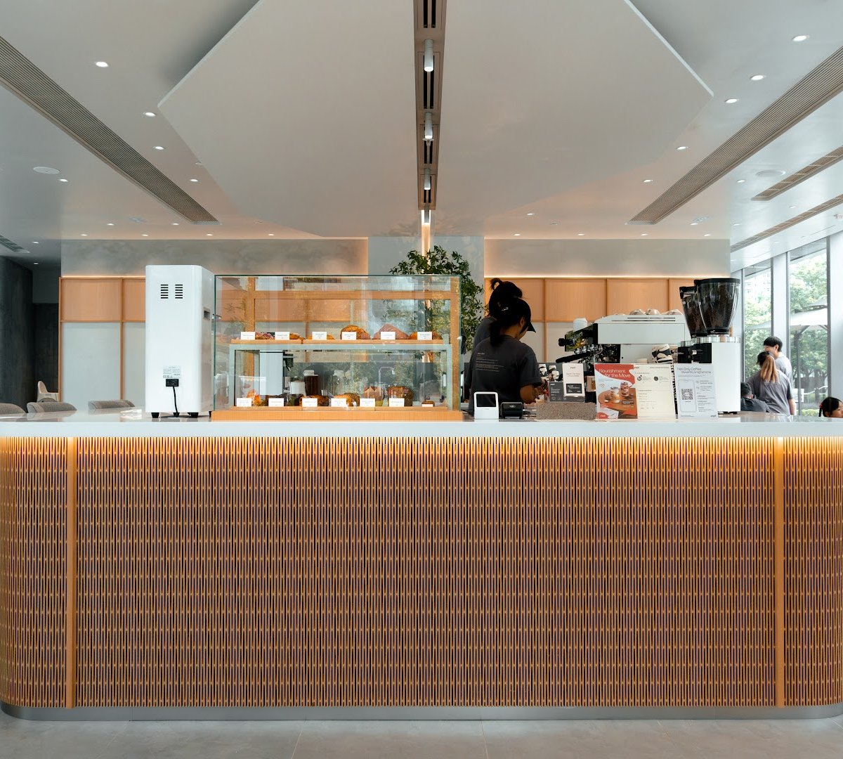 Interior of noc, specialty coffee shop in Hong Kong