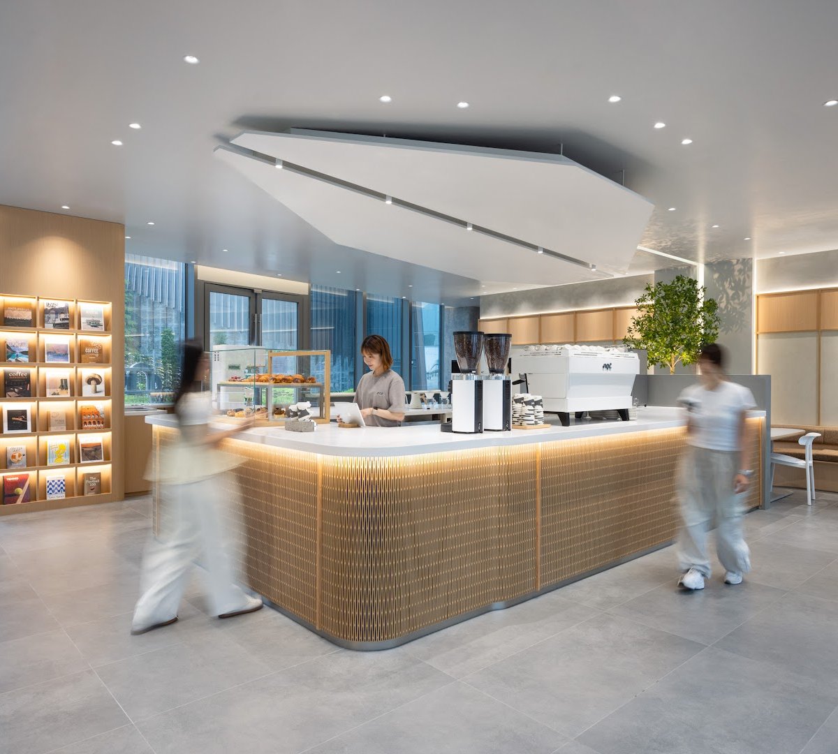 Interior of noc, specialty coffee shop in Hong Kong