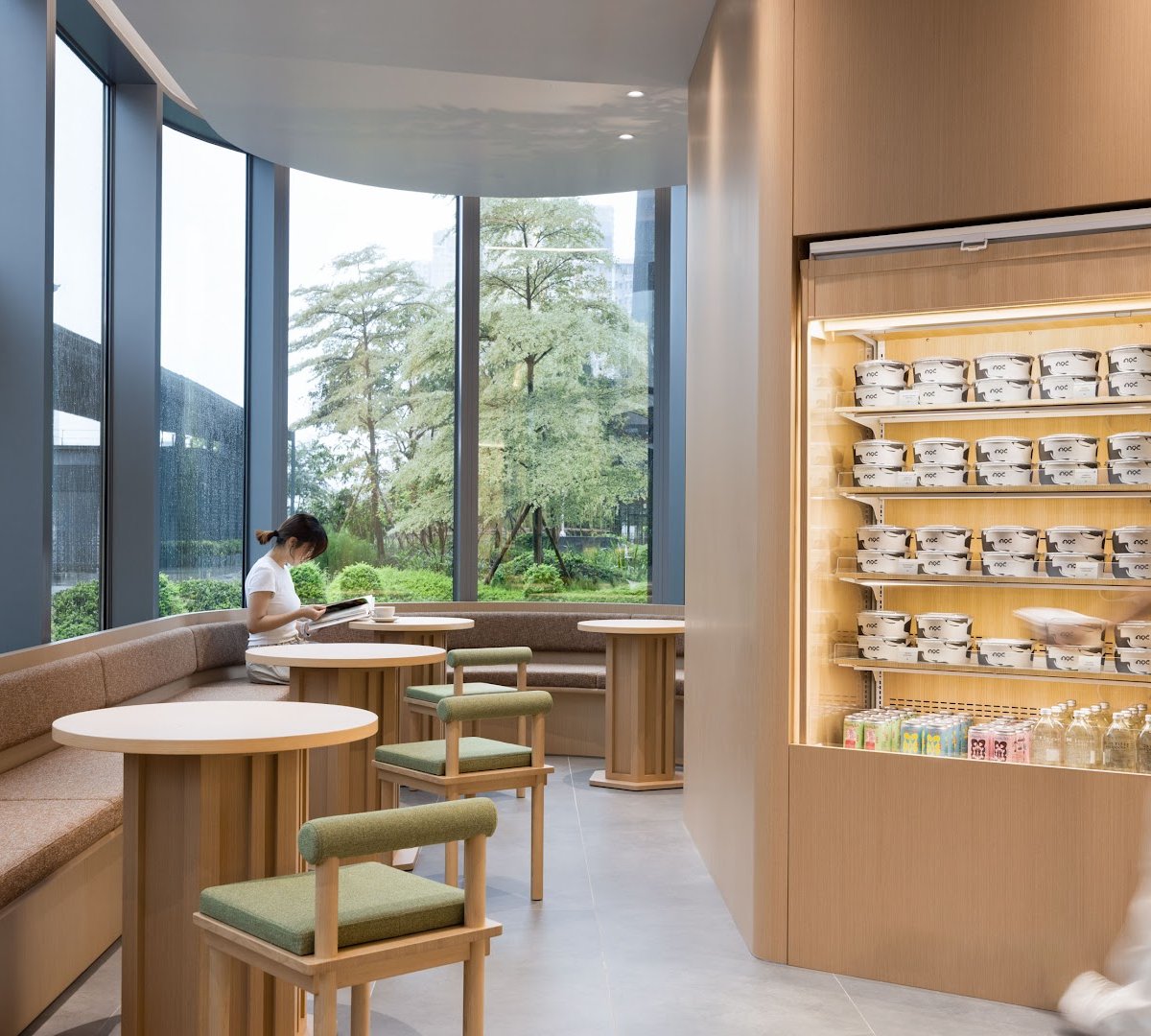Interior of noc, specialty coffee shop in Hong Kong