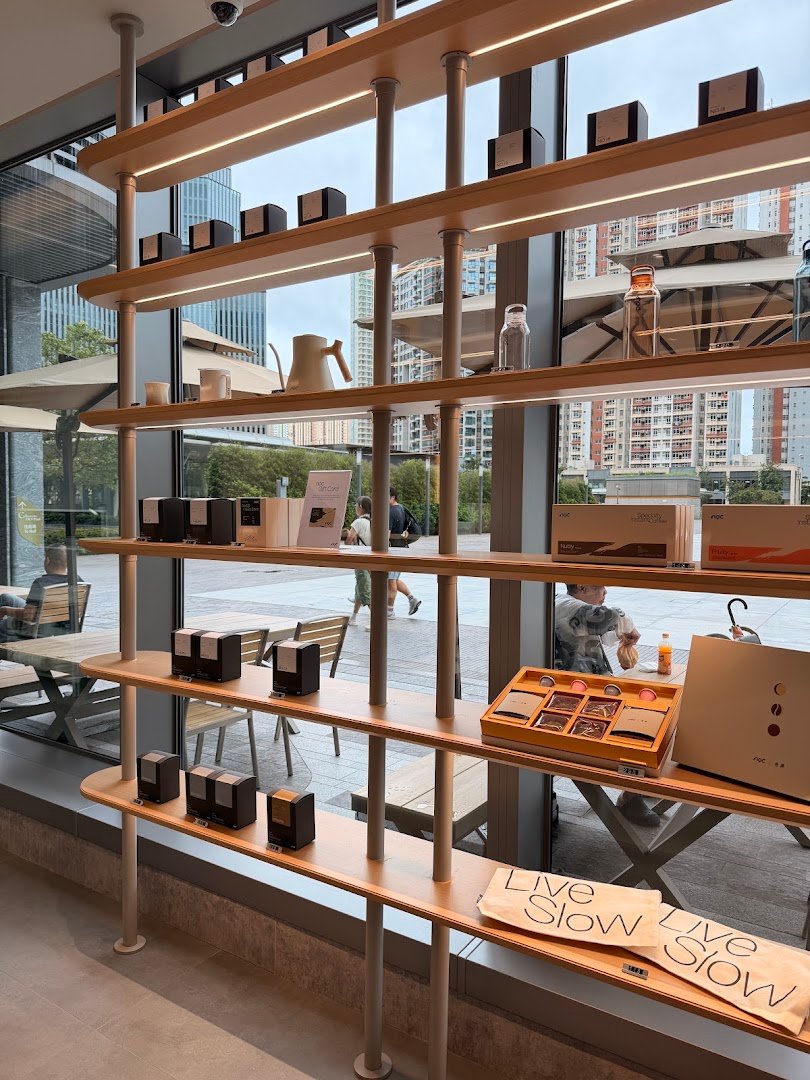 Interior of noc, specialty coffee shop in Hong Kong