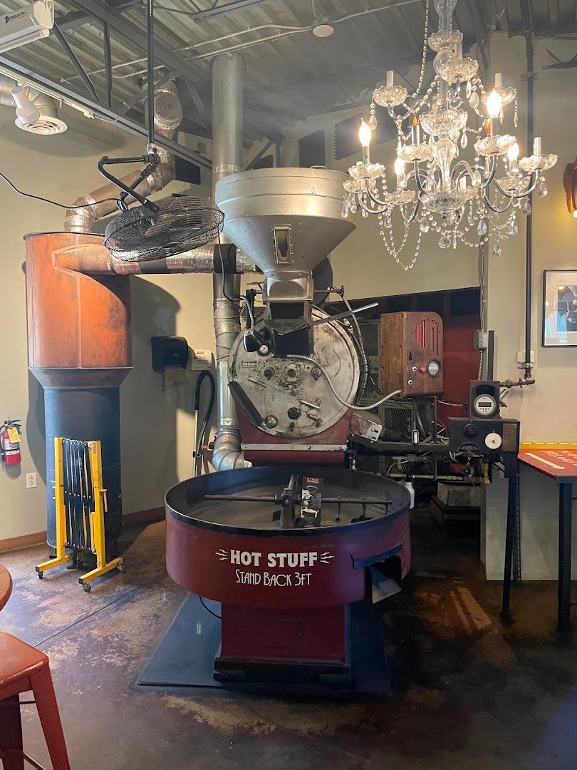Interior of Iconik Coffee Roasters, Lena, specialty coffee shop in Santa Fe