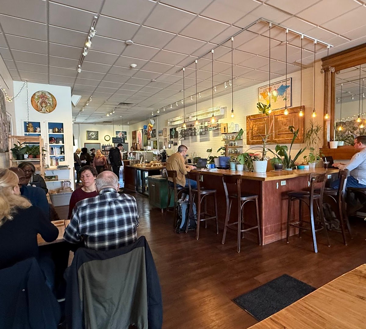Interior of Phoenix Coffee, specialty coffee shop in Cleveland