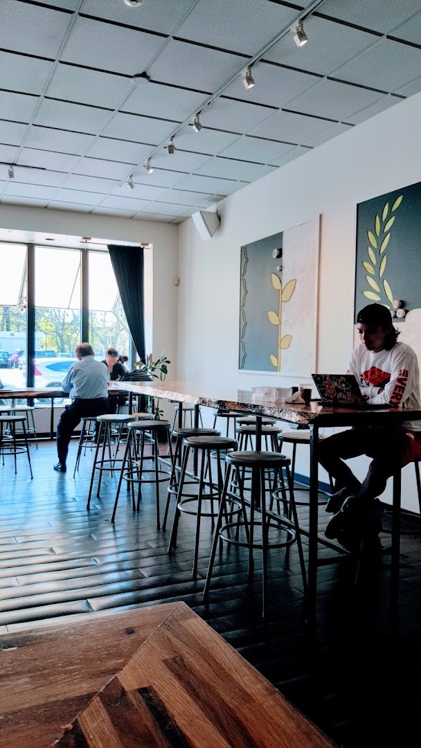 Interior of Phoenix Coffee, specialty coffee shop in Cleveland