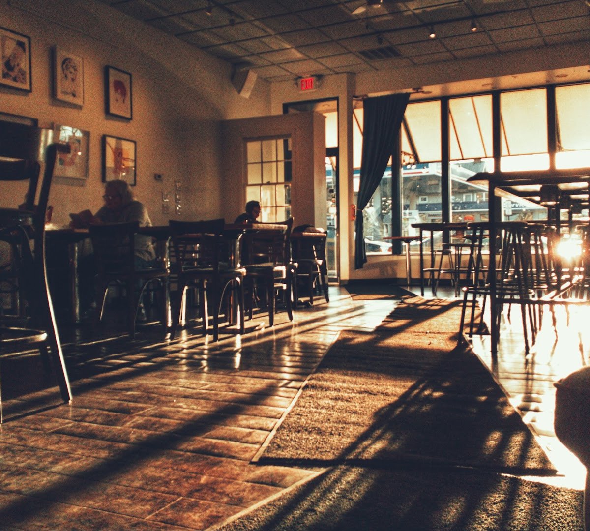 Interior of Phoenix Coffee, specialty coffee shop in Cleveland